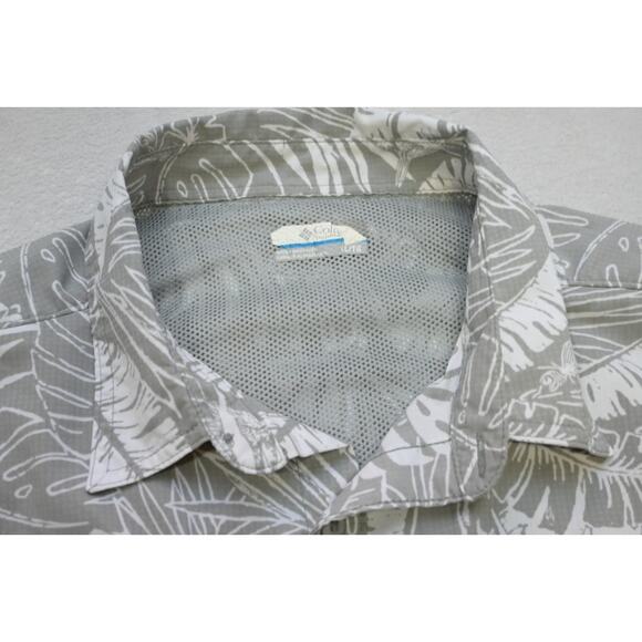 Columbia Vented Fishing Shirt Floral Omni-Shade Camp Shirt Mens Sz XL - Picture 7 of 11